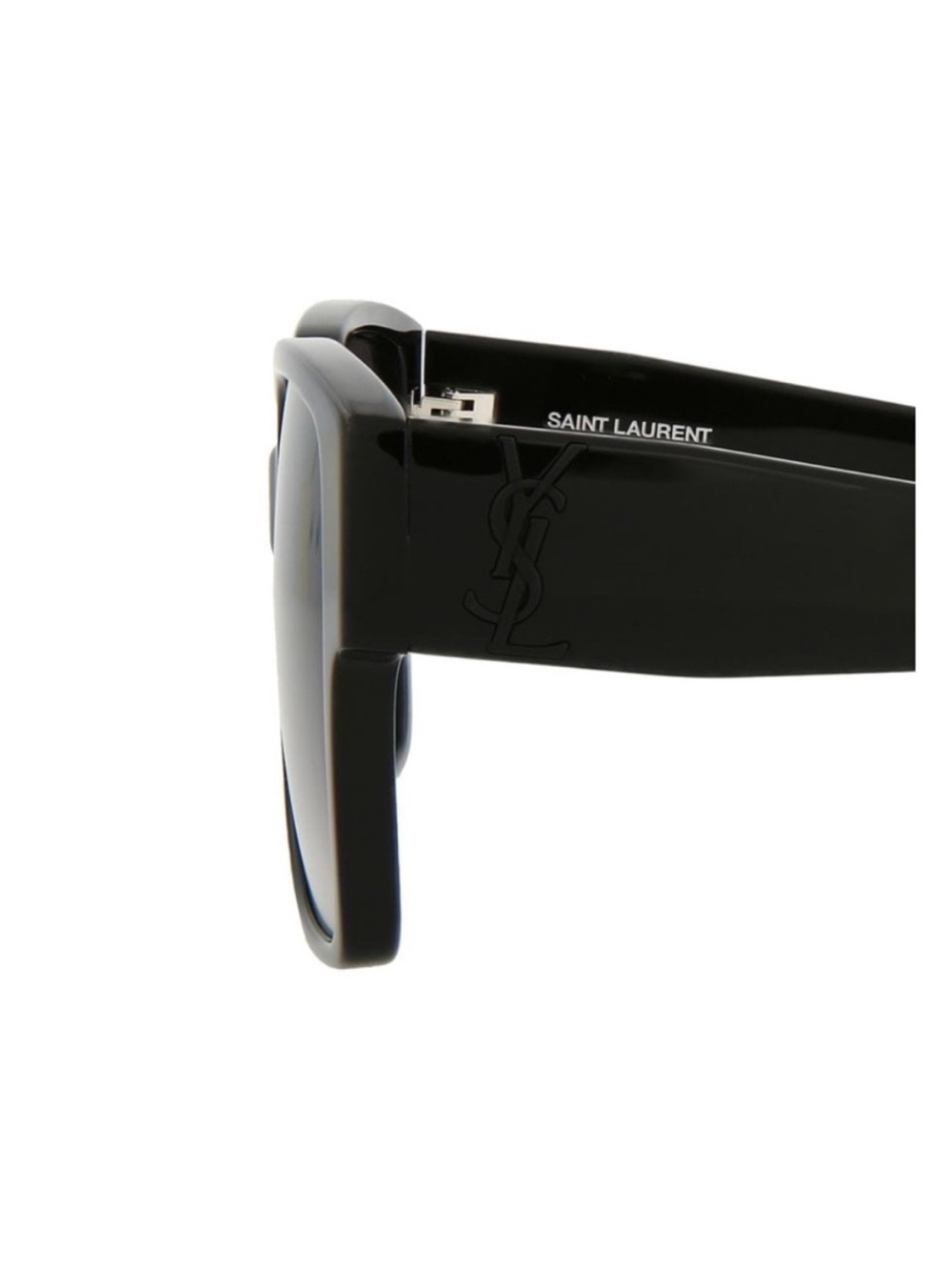Saint Laurent Black Square Sunglasses with Gradient Gray Lenses - Picture 4 of 11